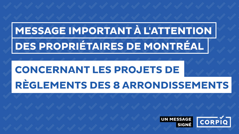 Message important à l'attention des propriétaires de logements à Montréal
